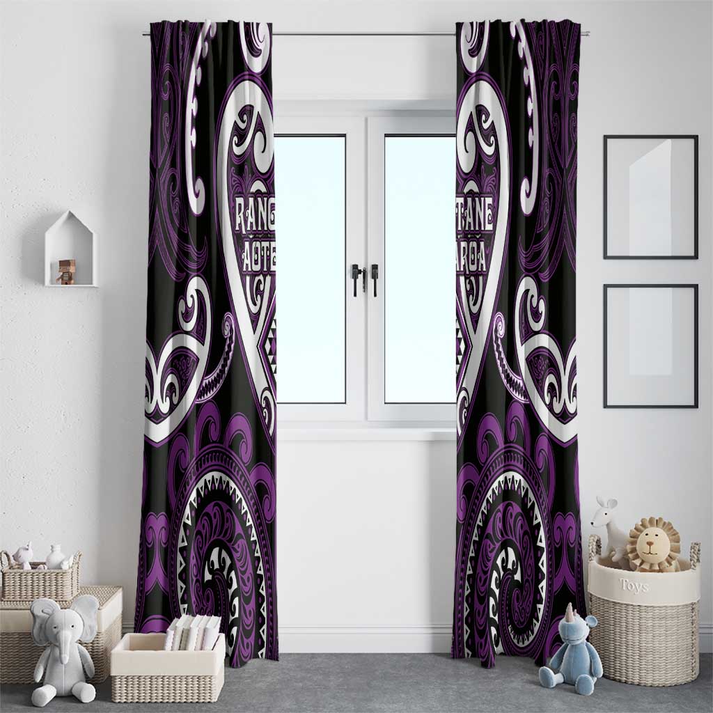 Aotearoa Rangitane Window Curtain Maori Tribal Pattern LT05 - Polynesian Pride