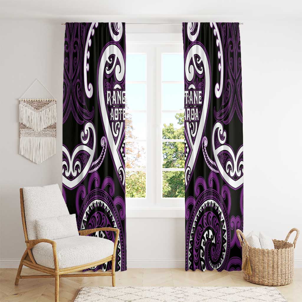 Aotearoa Rangitane Window Curtain Maori Tribal Pattern LT05 - Polynesian Pride