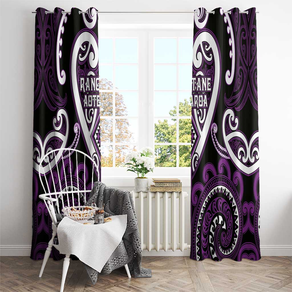 Aotearoa Rangitane Window Curtain Maori Tribal Pattern LT05 - Polynesian Pride