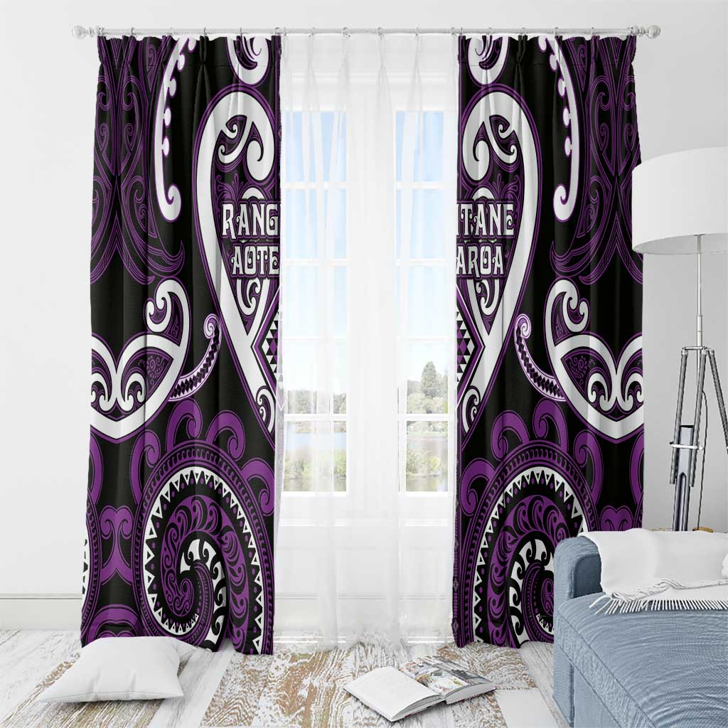 Aotearoa Rangitane Window Curtain Maori Tribal Pattern LT05 - Polynesian Pride
