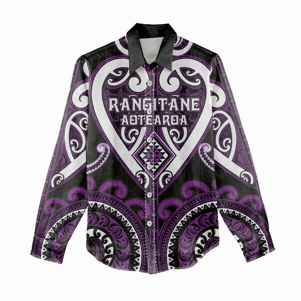 Custom Aotearoa Rangitane Women Casual Shirt Maori Tribal Pattern LT05 - Polynesian Pride