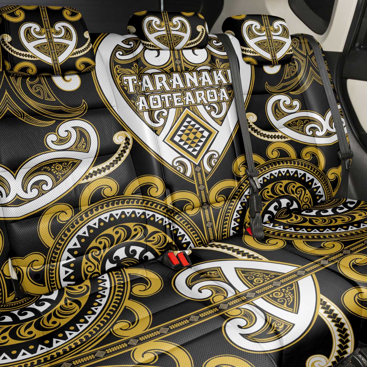 Aotearoa Taranaki Back Car Seat Cover Maori Tribal Pattern