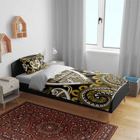 Aotearoa Taranaki Bedding Set Maori Tribal Pattern
