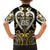 Custom Aotearoa Taranaki Family Matching Off The Shoulder Long Sleeve Dress and Hawaiian Shirt Maori Tribal Pattern