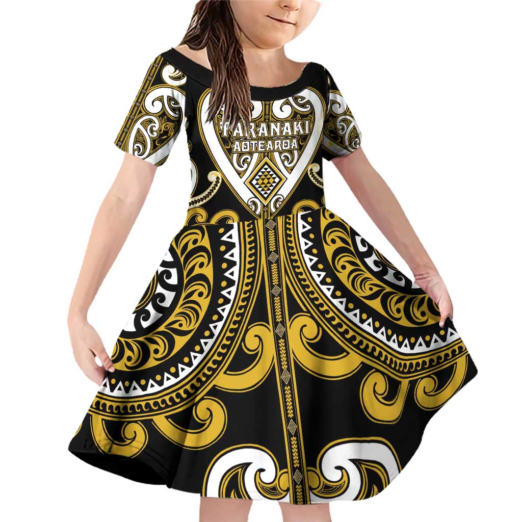 Custom Aotearoa Taranaki Family Matching Off Shoulder Short Dress and Hawaiian Shirt Maori Tribal Pattern