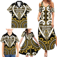 Custom Aotearoa Taranaki Family Matching Summer Maxi Dress and Hawaiian Shirt Maori Tribal Pattern