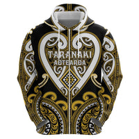 Custom Aotearoa Taranaki Hoodie Maori Tribal Pattern
