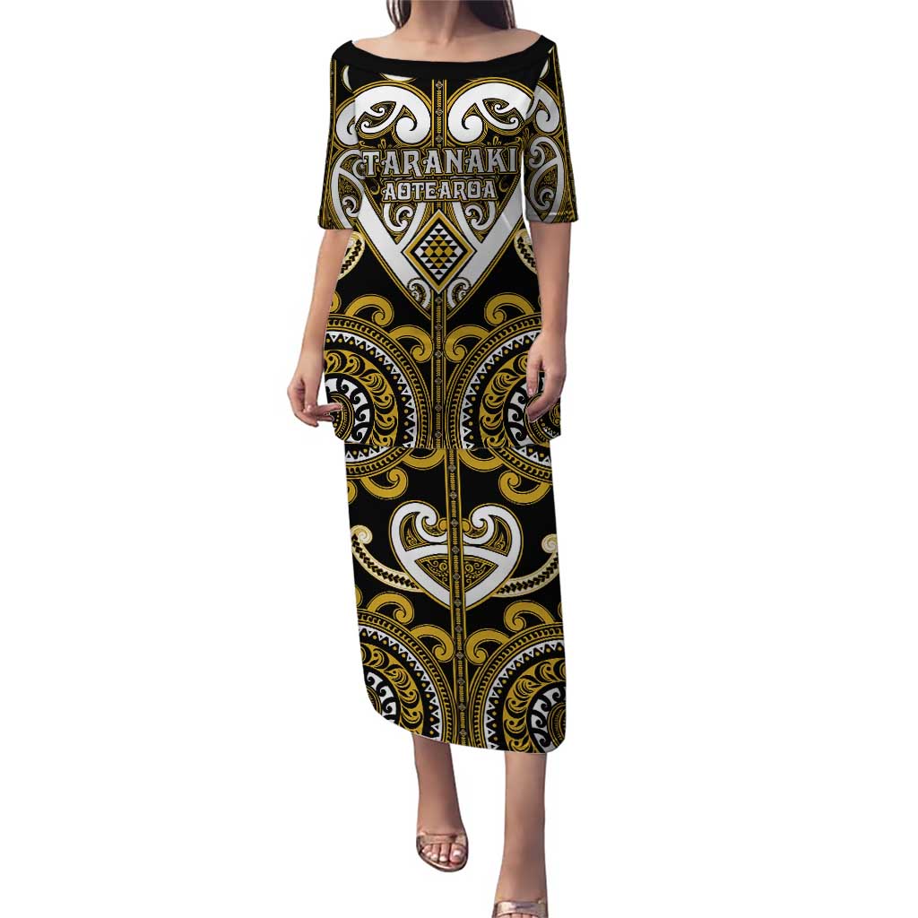 Custom Aotearoa Taranaki Puletasi Maori Tribal Pattern