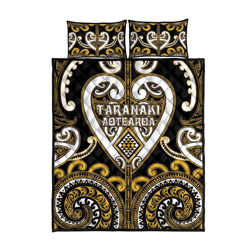 Aotearoa Taranaki Quilt Bed Set Maori Tribal Pattern