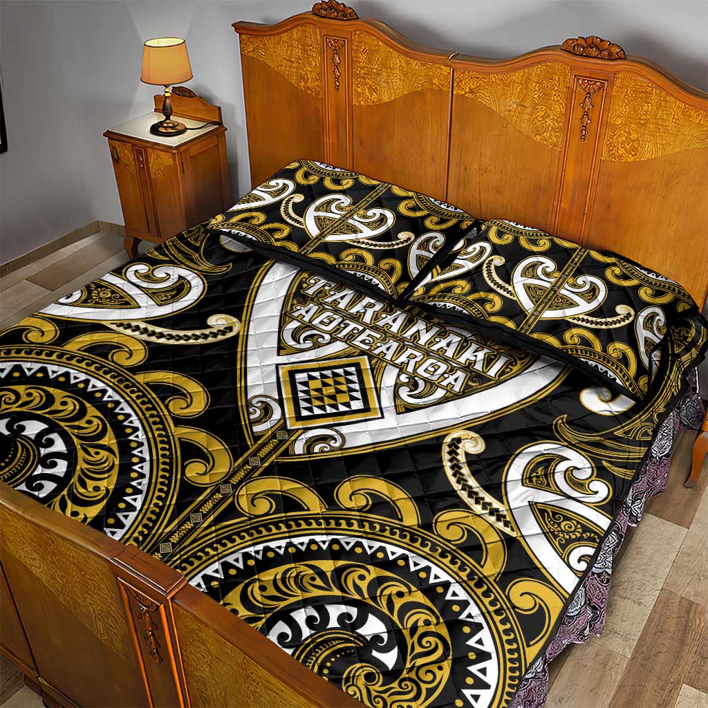Aotearoa Taranaki Quilt Bed Set Maori Tribal Pattern