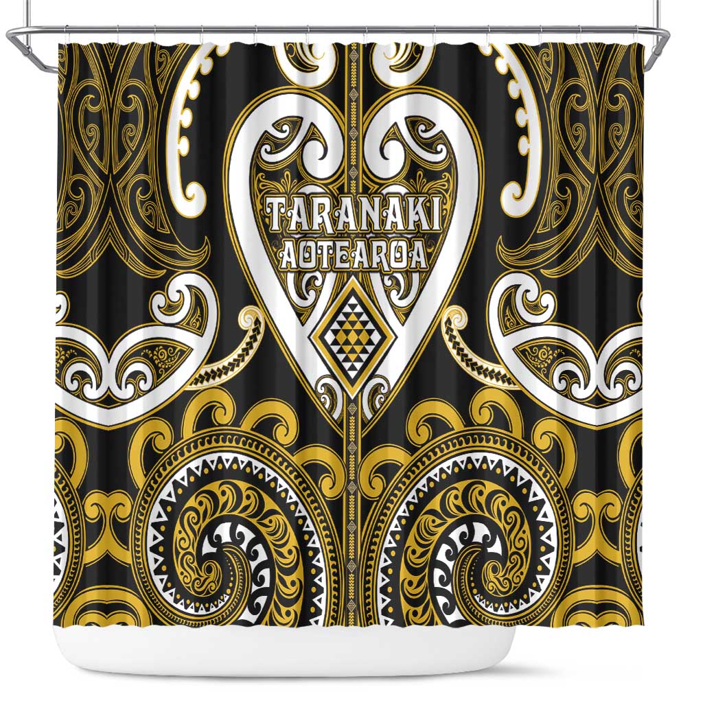 Aotearoa Taranaki Shower Curtain Maori Tribal Pattern