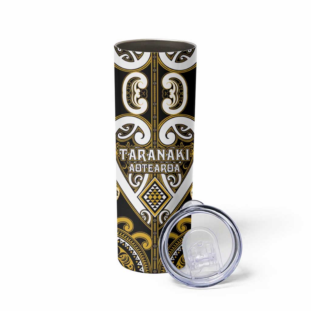 Custom Aotearoa Taranaki Skinny Tumbler Maori Tribal Pattern LT05 - Polynesian Pride
