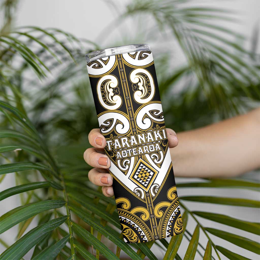 Custom Aotearoa Taranaki Skinny Tumbler Maori Tribal Pattern LT05 - Polynesian Pride
