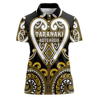 Custom Aotearoa Taranaki Women Polo Shirt Maori Tribal Pattern