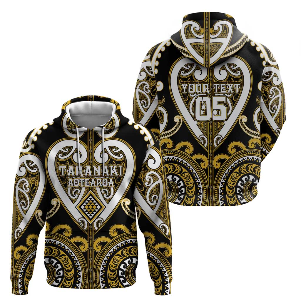 Custom Aotearoa Taranaki Zip Hoodie Maori Tribal Pattern LT05 - Polynesian Pride