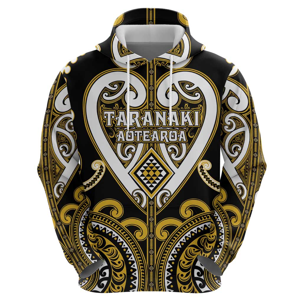 Custom Aotearoa Taranaki Zip Hoodie Maori Tribal Pattern LT05 - Polynesian Pride