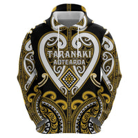 Custom Aotearoa Taranaki Zip Hoodie Maori Tribal Pattern LT05 - Polynesian Pride