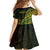 Personalised Fiji Lovoni Day Family Matching Off The Shoulder Long Sleeve Dress and Hawaiian Shirt 154th Years