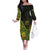 Personalised Fiji Lovoni Day Family Matching Off The Shoulder Long Sleeve Dress and Hawaiian Shirt 154th Years