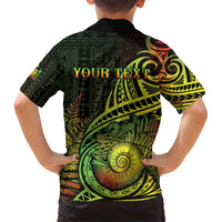 Personalised Fiji Lovoni Day Family Matching Short Sleeve Bodycon Dress and Hawaiian Shirt 154th Years