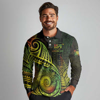 Personalised Fiji Lovoni Day Long Sleeve Polo Shirt 154th Years