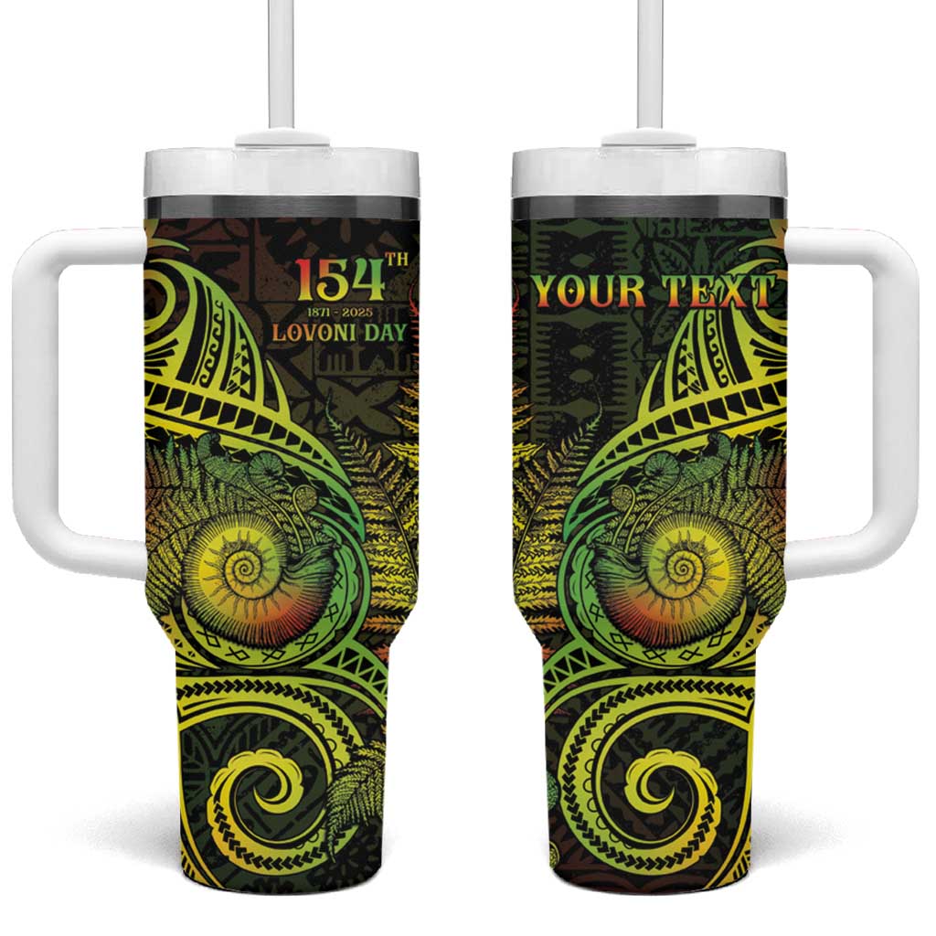 Personalised Fiji Lovoni Day Tumbler With Handle 154th Years LT05 One Size: 40 oz Reggae - Polynesian Pride