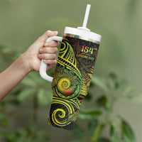 Personalised Fiji Lovoni Day Tumbler With Handle 154th Years LT05 - Polynesian Pride