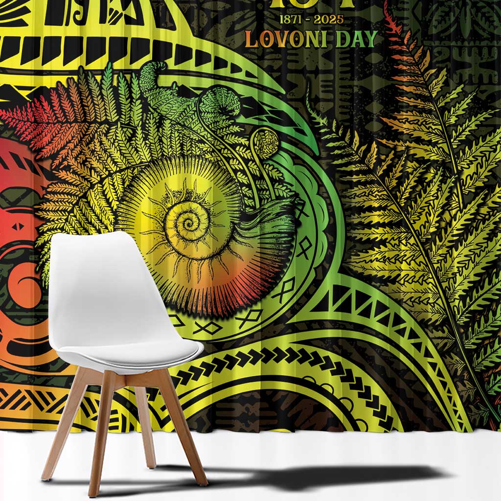 Fiji Lovoni Day Window Curtain 154th Years LT05 - Polynesian Pride