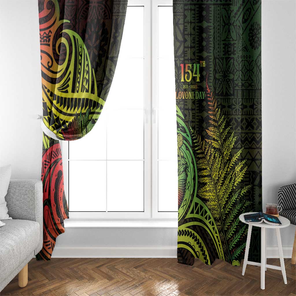 Fiji Lovoni Day Window Curtain 154th Years LT05 - Polynesian Pride