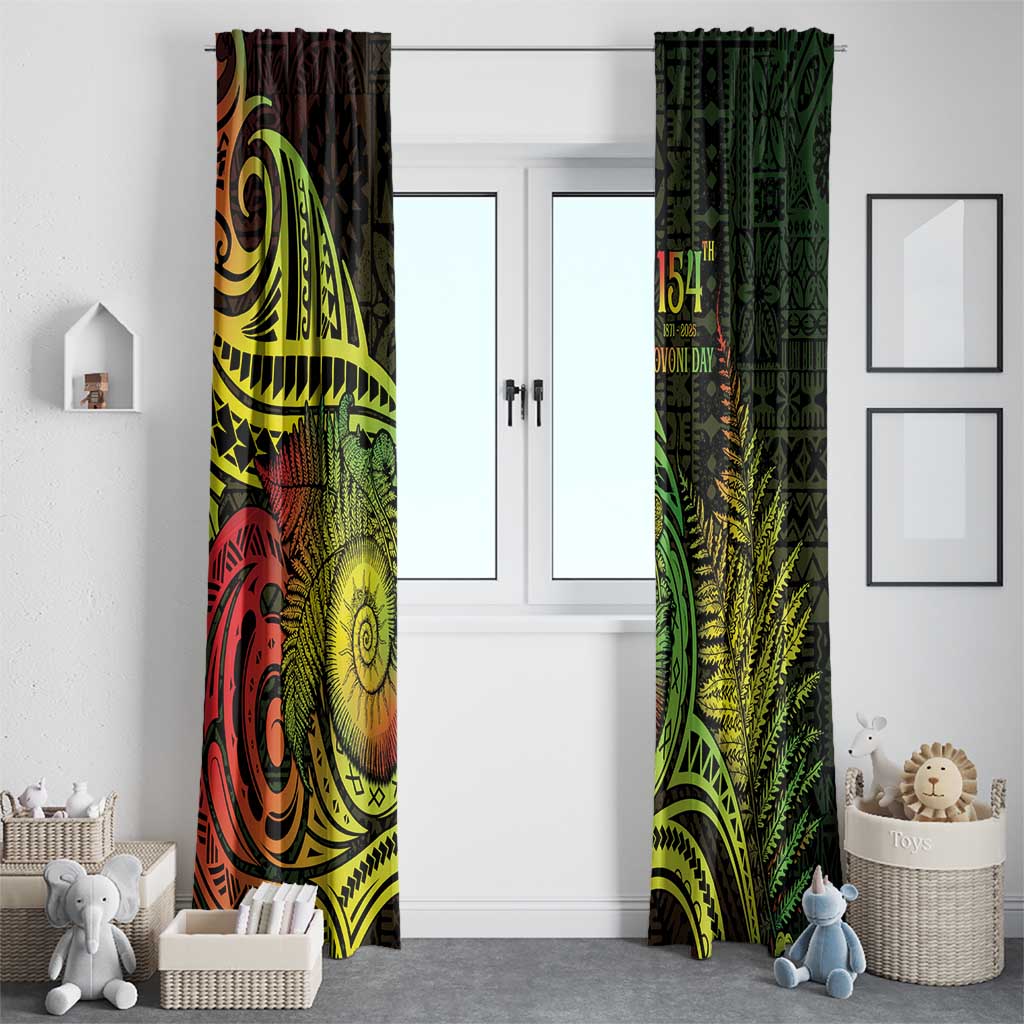 Fiji Lovoni Day Window Curtain 154th Years LT05 - Polynesian Pride