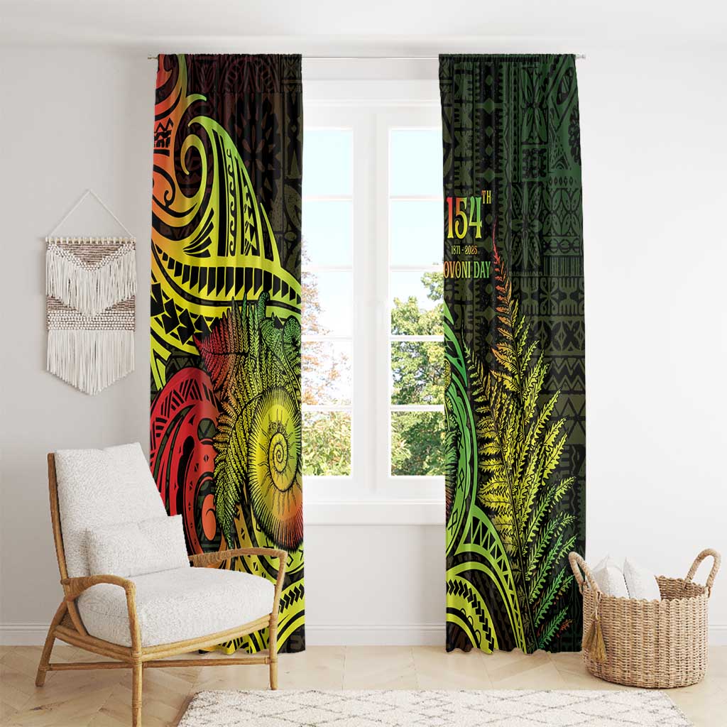 Fiji Lovoni Day Window Curtain 154th Years LT05 - Polynesian Pride