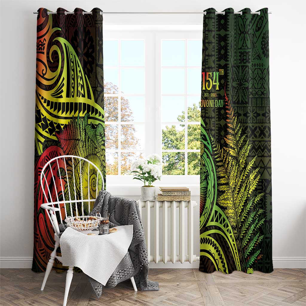 Fiji Lovoni Day Window Curtain 154th Years LT05 - Polynesian Pride