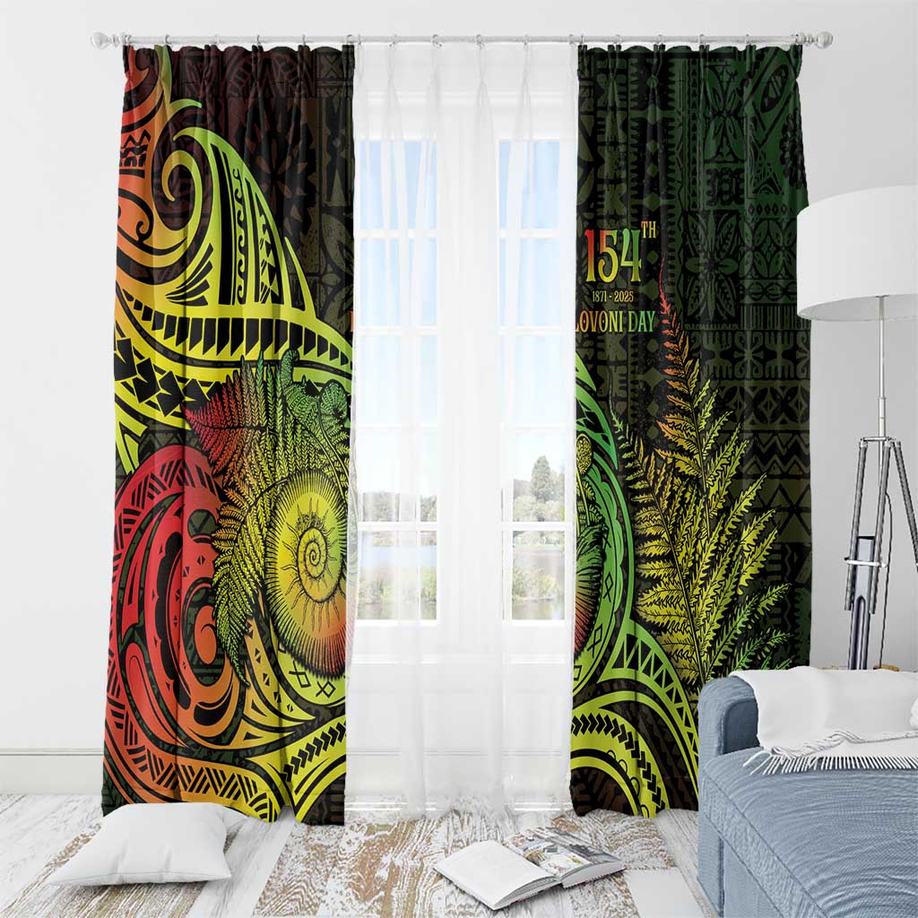 Fiji Lovoni Day Window Curtain 154th Years LT05 - Polynesian Pride