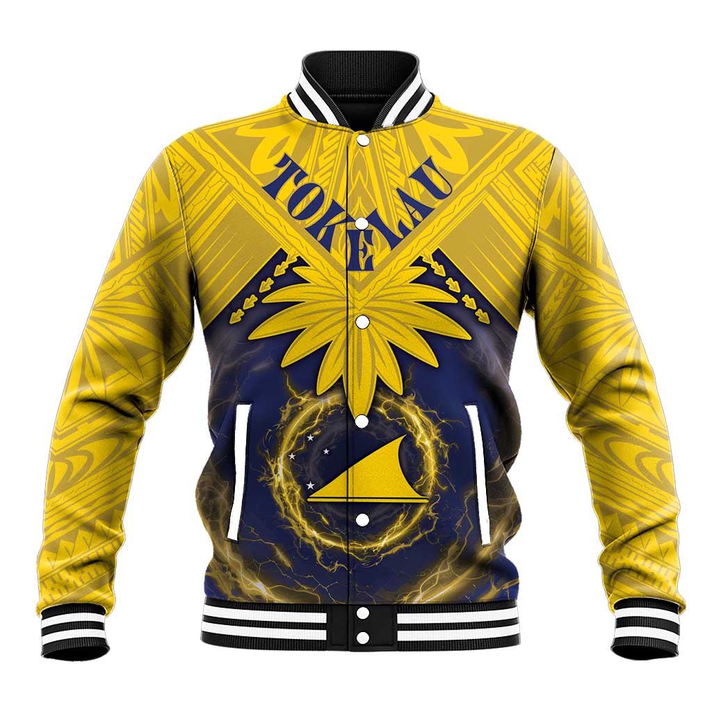 Tokelau Tokehega Day Baseball Jacket National Badge Special Style LT05 Unisex Yellow - Polynesian Pride