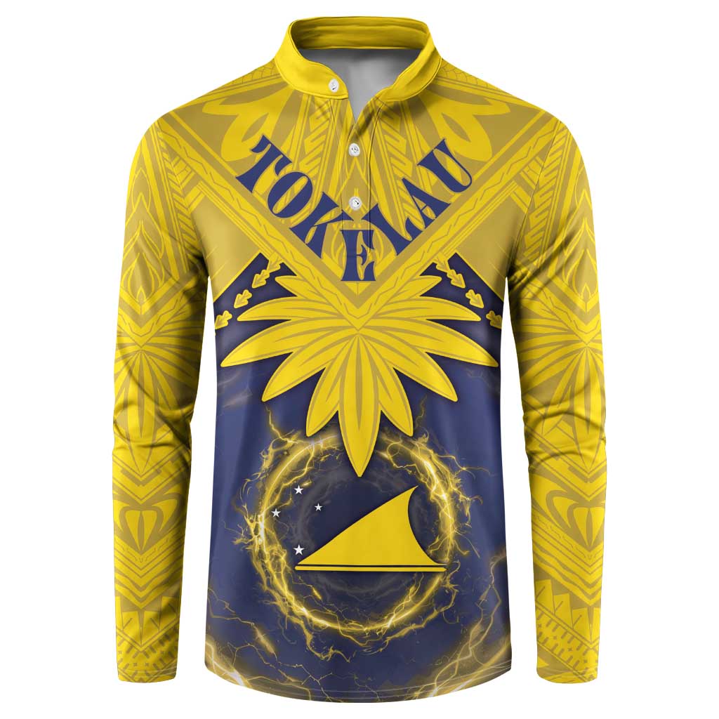 Tokelau Tokehega Day Button Sweatshirt National Badge Special Style LT05 Yellow - Polynesian Pride