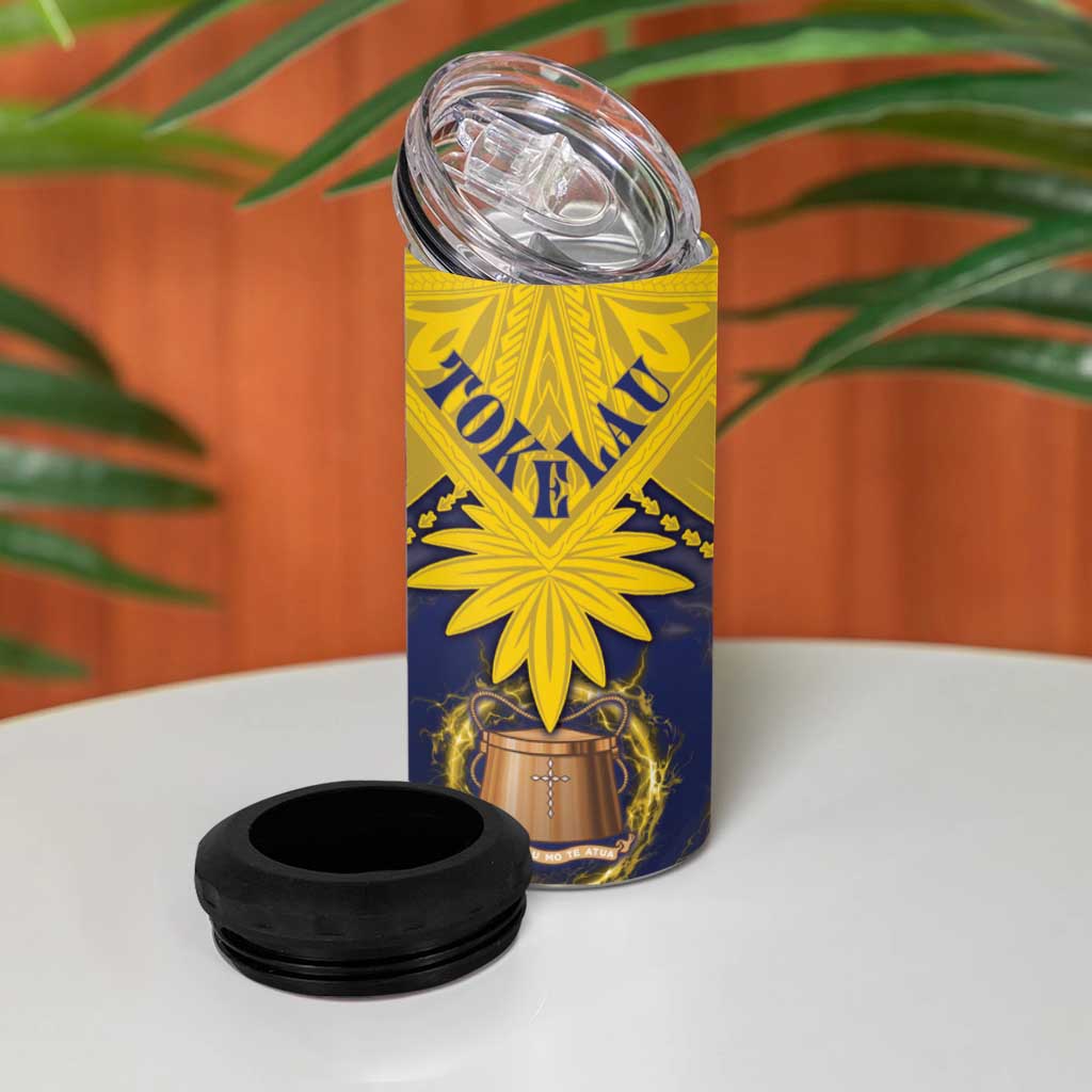 Tokelau Tokehega Day 4 in 1 Can Cooler Tumbler National Badge Special Style - Polynesian Pride