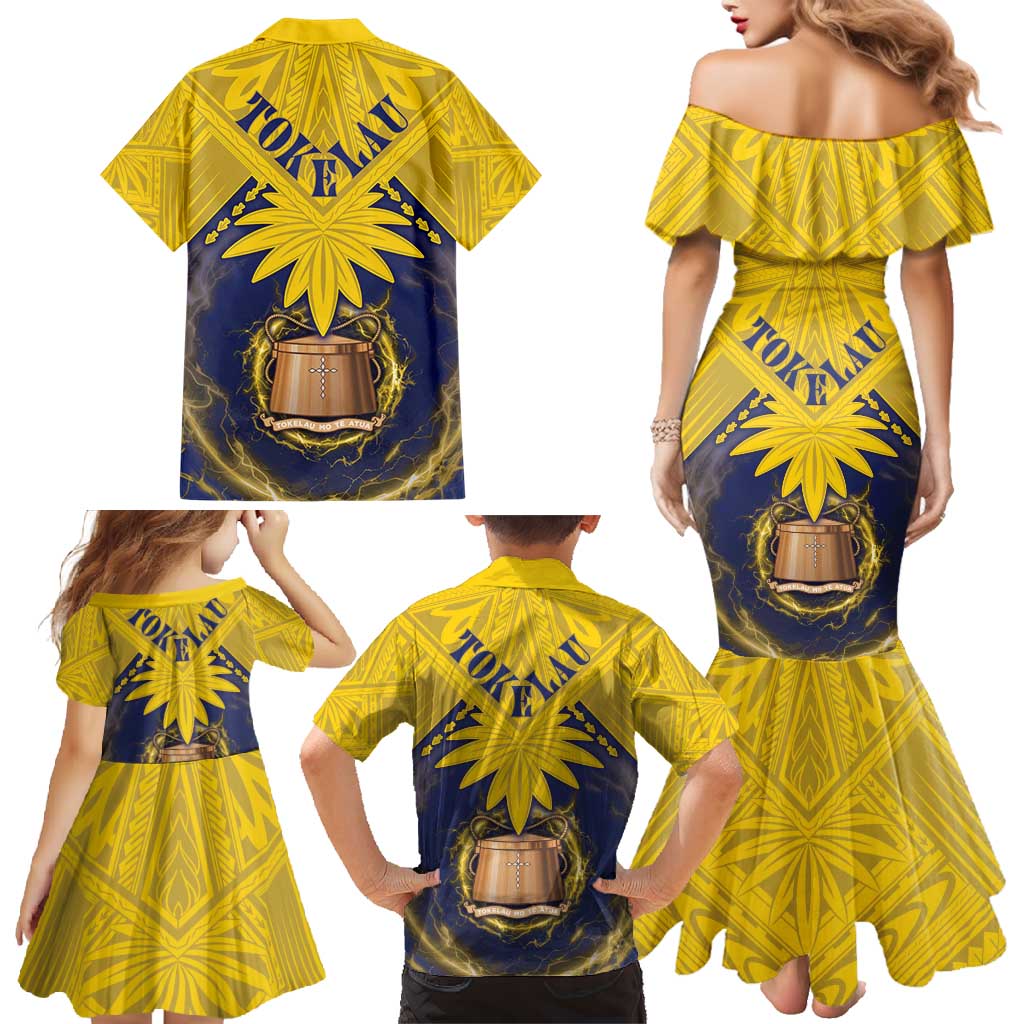 Tokelau Tokehega Day Family Matching Mermaid Dress and Hawaiian Shirt National Badge Special Style LT05 - Polynesian Pride