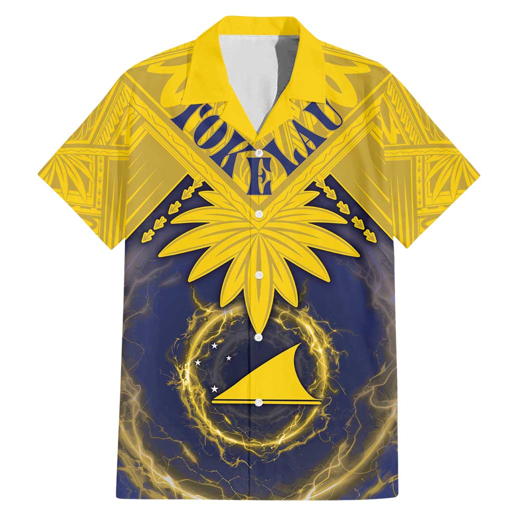 Tokelau Tokehega Day Family Matching Mermaid Dress and Hawaiian Shirt National Badge Special Style LT05 Dad's Shirt - Short Sleeve Yellow - Polynesian Pride