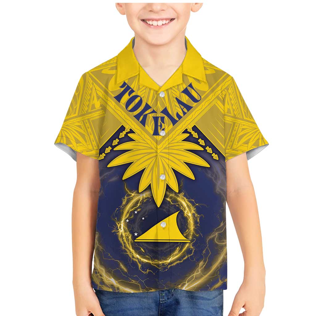 Tokelau Tokehega Day Family Matching Mermaid Dress and Hawaiian Shirt National Badge Special Style LT05 Son's Shirt Yellow - Polynesian Pride