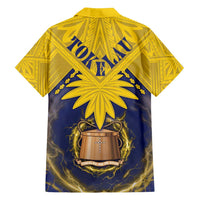 Tokelau Tokehega Day Family Matching Off Shoulder Short Dress and Hawaiian Shirt National Badge Special Style LT05 - Polynesian Pride