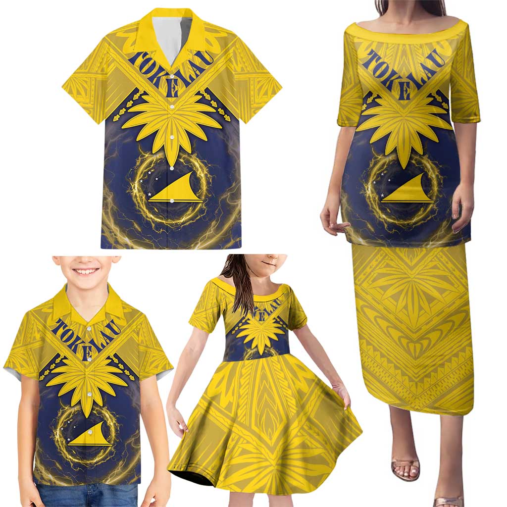 Tokelau Tokehega Day Family Matching Puletasi and Hawaiian Shirt National Badge Special Style LT05 - Polynesian Pride
