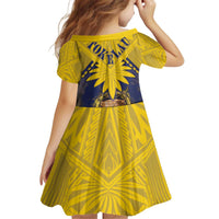 Tokelau Tokehega Day Kid Short Sleeve Dress National Badge Special Style LT05 - Polynesian Pride