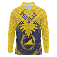 Tokelau Tokehega Day Long Sleeve Polo Shirt National Badge Special Style LT05 Yellow - Polynesian Pride