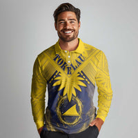 Tokelau Tokehega Day Long Sleeve Polo Shirt National Badge Special Style LT05 - Polynesian Pride