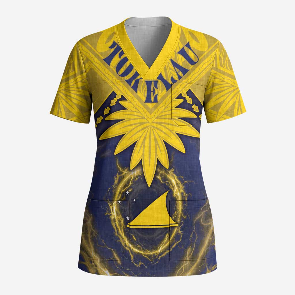 Tokelau Tokehega Day Scrub Top National Badge Special Style - Polynesian Pride