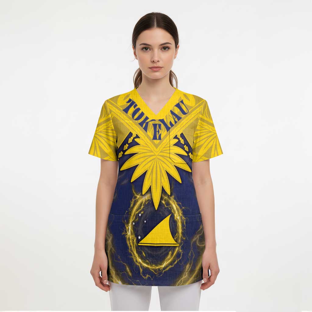 Tokelau Tokehega Day Scrub Top National Badge Special Style - Polynesian Pride