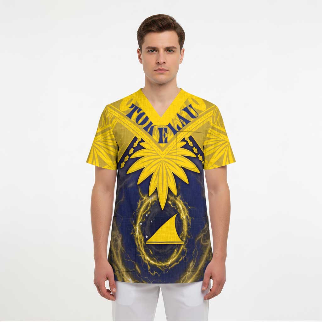 Tokelau Tokehega Day Scrub Top National Badge Special Style - Polynesian Pride
