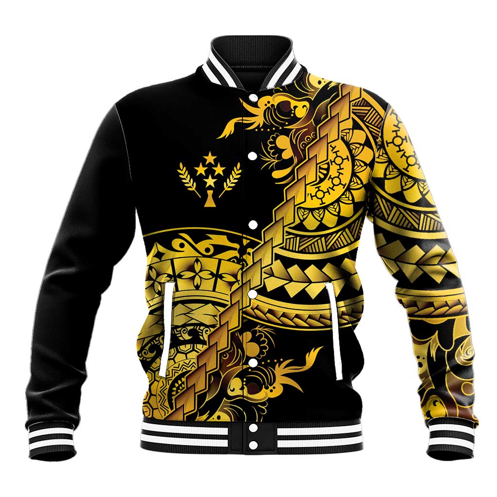 Kosrae Liberation Day Baseball Jacket Polynesian Floral Tattoo - Polynesian Pride