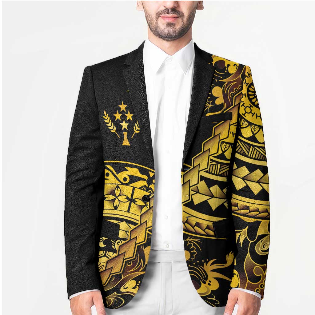 Kosrae Liberation Day Blazer Polynesian Floral Tattoo - Polynesian Pride