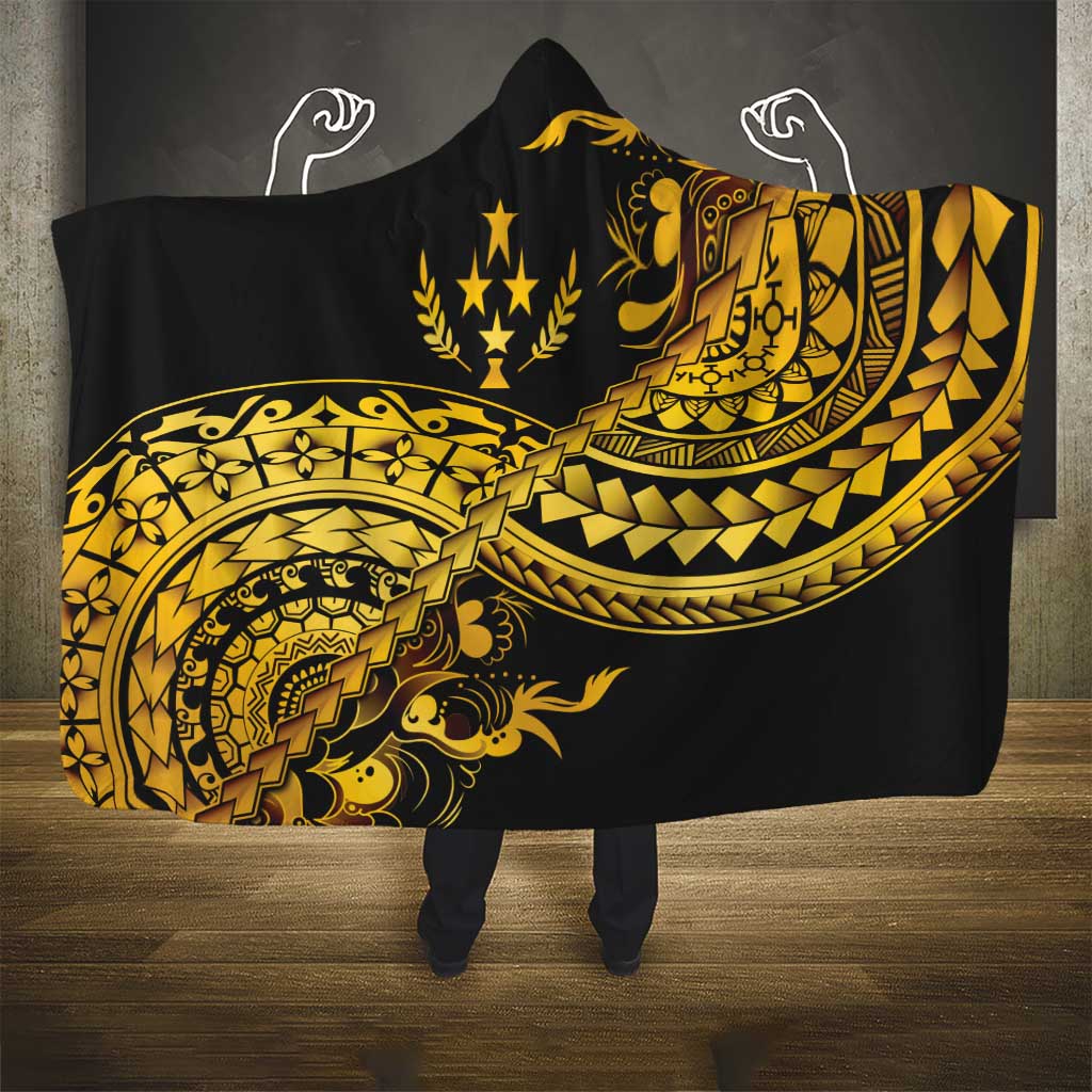 Kosrae Liberation Day Hooded Blanket Polynesian Floral Tattoo - Polynesian Pride